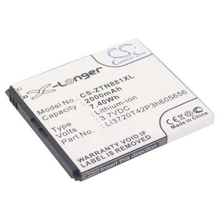 Bsc Preferred ZTE Blade G2 N881F U819 V965 Mobile Phone Replacement Battery CS-ZTN881XL